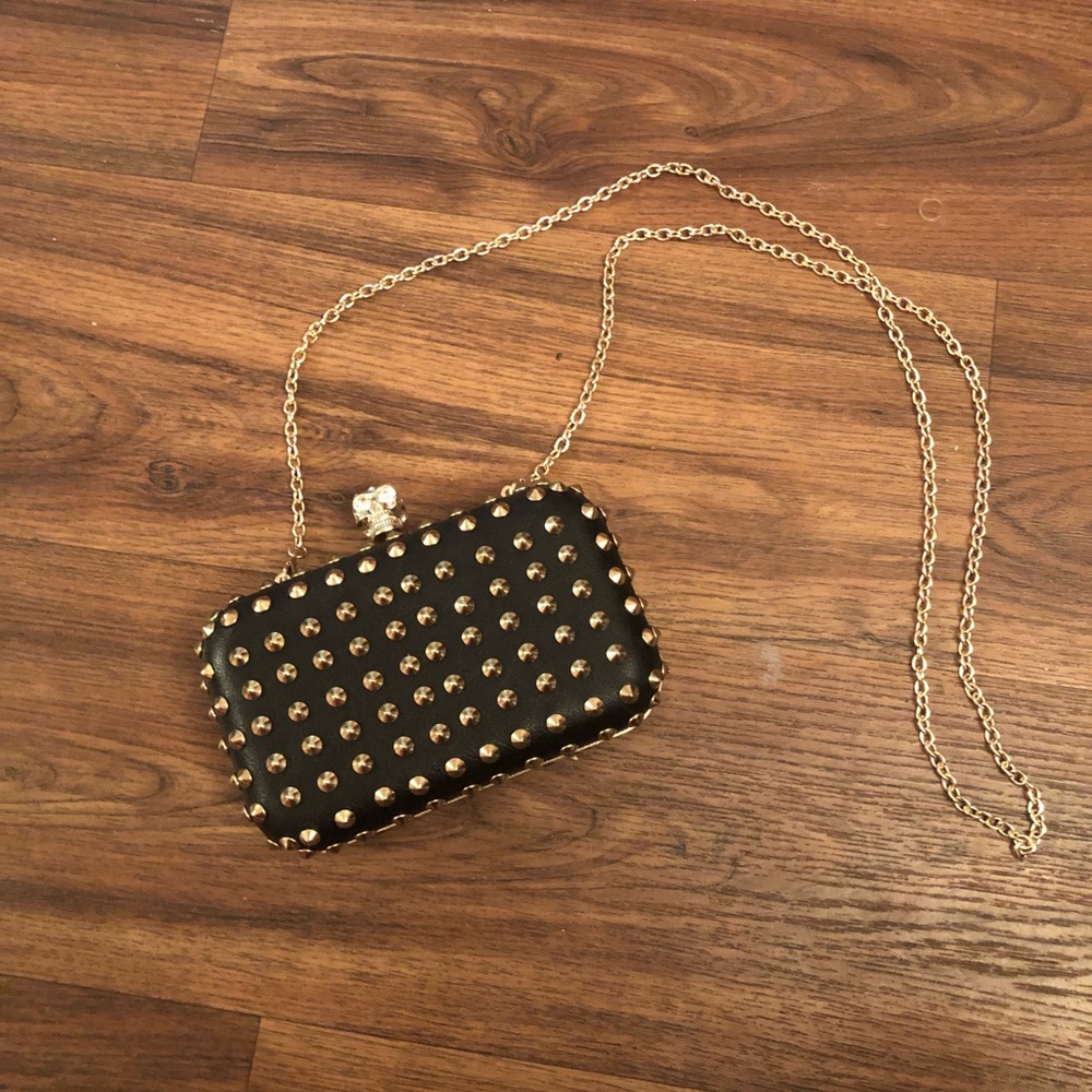 Nine West Skull Clutch with Rhinestones